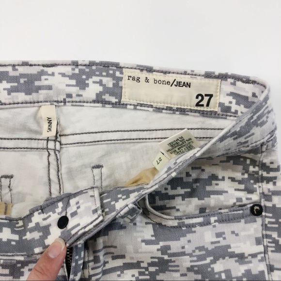 Rag & Bone Gray Camo Jeans NWOT - Picture 4 of 8